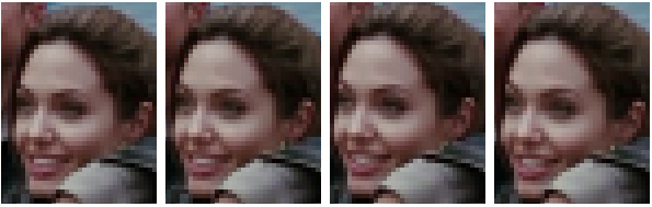 low res video frames zoomed 4x